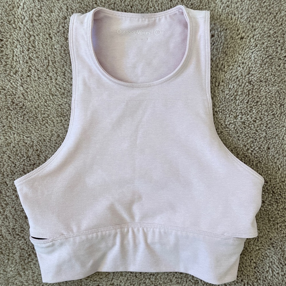 Outdoor Voices Light Pink Crop Top | Size XS